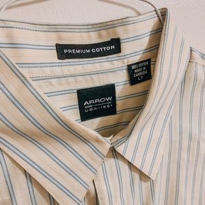 Arrow Button Up | White & Yellow | Men’s Large